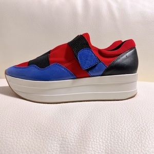 VAGABOND Shoemakers Leather Platform Sneakers, Sz 8